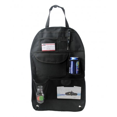 Organizator scaun auto, montare pe spatar, 6 buzunare, 36 x 57cm, negru
