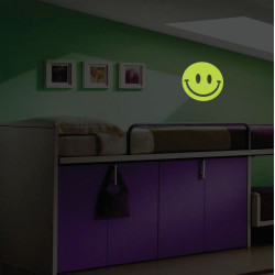 Sticker fosforescent luminos model Smiley
