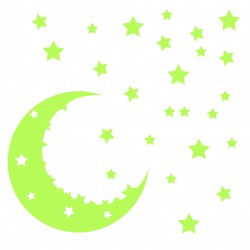 Luna instelata luminescenta cu 25 stelute