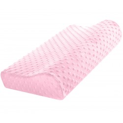 Perna ortopedica, spuma memorie, elimina umezeala, 49 x 27 cm, roz
