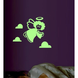 Sticker fosforescent luminos model Ingeras, 19x25 cm