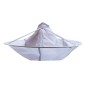 Pelerina frizerie cu guler, inchidere velcro, poliester, 65g, 23 x 60 cm, gri