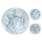 Pelerina frizerie cu guler, inchidere velcro, poliester, 65g, 23 x 60 cm, gri