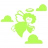 Sticker fosforescent luminos model Ingeras, 19x25 cm