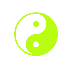 Sticker decorativ glow luminos Yin Yang, 19 cm