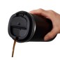 Cana termos Coffe 510 ml, suport antiderapant, otel/plastic, 17 x 8cm, negru