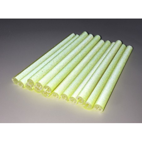 Tuburi reflectorizante bicicleta, 12buc, montare spite, 8cm, galben