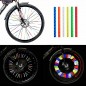 Tuburi reflectorizante bicicleta, 12buc, montare spite, 8cm, galben