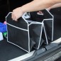 Organizator portbagaj, 3 compartimente, pliabil, 55 x 33 x 32 cm, negru