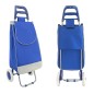 Carucior cumparaturi cu roti 37L, pliabil, 55 x 33 x 19 cm, albastru