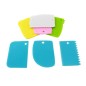 Set spatule decorare prajituri, 3 buc, plastic, multicolor