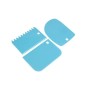 Set spatule decorare prajituri, 3 buc, plastic, multicolor
