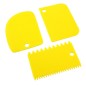 Set spatule decorare prajituri, 3 buc, plastic, multicolor