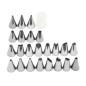 Set capete decorare prajituri, 23 forme, 1,8 x 3,2cm, argintiu Set capete decorare prajituri, 23 forme, 1,8 x 3,2cm, argintiu