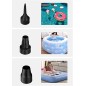 Pompa electrica saltea, 287g, 3 duze incluse, 50W, 230/12V, 11,5 cm x 10,5 cm x 9,5 cm, negru