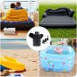 Pompa electrica saltea, 287g, 3 duze incluse, 50W, 230/12V, 11,5 cm x 10,5 cm x 9,5 cm, negru