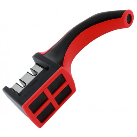 Ascutitor cutite, 2 suporturi, 9 x 5 x 6 cm, negru rosu