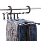 Umeras pantaloni, capacitate: 5 perechi, otel, 15 cm x 46cm, argintiu/negru