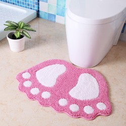 Covor baie, absoarbe umezeala, 40 x 60 x 2 cm, roz