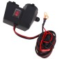 Bricheta auto, 2 porturi USB, iluminare LED, rezistenta intemperii, 2.1A, 12/24V, negru