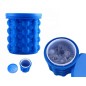 Suport cuburi gheata, 40 bucati, flexibil, 14 x 13 cm, silicon albastru