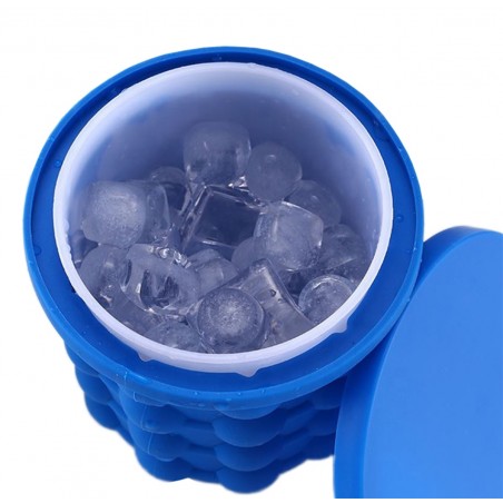Suport cuburi gheata, 40 bucati, flexibil, 14 x 13 cm, silicon albastru