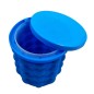 Suport cuburi gheata, 40 bucati, flexibil, 14 x 13 cm, silicon albastru