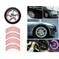 Benzi reflectorizante auto/moto, 16 bucati, 16 x 8 mm, rosu