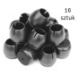Set suporturi antiderapante mobila, 16 piese, silicon, 12 - 16 mm, negru