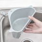 Organizator de colt pentru chiuveta, ventuza montare, plastic, 9 x 14 x 21 cm, gri