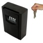 Seif pentru chei, prindere perete, 4 cifre, 550g, 12 x 8,7 x 4cm, negru
