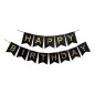 Set baloane decorative aniversare 18 ani, 20 bucati, negru si auriu Set baloane decorative aniversare 18 ani, 20 bucati, negru si auriu