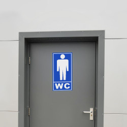 Semn informare fosforescent WC barbati