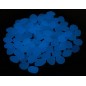 Pietricele decorative fosforescente, 100 bucati, 210g, 2-3 cm, albastru