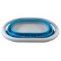 Cos rufe pliabil, 25L, plastic/silicon, 720g, 50 x 37,5 x 2cm, albastru/gri