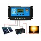 Regulator incarcare panouri solare, diplay LCD, 30A, 12V / 24V, 13,3 x 7 x 3,5cm, negru
