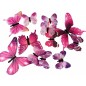 Set fluturi decorativi fosforescenti, 12buc, autoadezivi, 11-6cm, multicolor Set fluturi decorativi fosforescenti, 12buc, autoadezivi, 11-6cm, multicolor