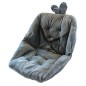 Perna scaun cu spatar, snur prindere, bumbac, 45  x 45 x 8cm, gri