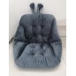 Perna scaun cu spatar, snur prindere, bumbac, 45 x 45 x 8cm, gri Perna scaun cu spatar, snur prindere, bumbac, 45 x 45 x 8cm, gri