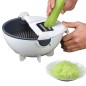 Feliator legume rotativ multifunctional, 5 lame incluse, plastic, 21 x 10,5cm, alb/gri Feliator legume rotativ multifunctional, 5 lame incluse, plastic, 21 x 10,5cm, alb/gri