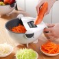 Feliator legume rotativ multifunctional, 5 lame incluse, plastic, 21 x 10,5cm, alb/gri Feliator legume rotativ multifunctional, 5 lame incluse, plastic, 21 x 10,5cm, alb/gri