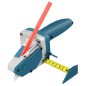 Cutter rigips, 5 rezerve incluse, creion inclus, ruleta, plastic/metal, 23 x 7cm, albastru/gri