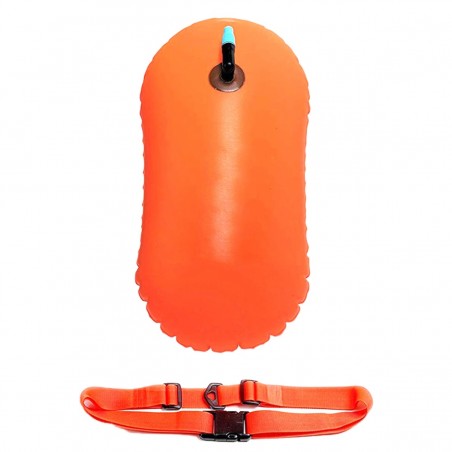 Baliza inot gonflabila, ham prindere, 15L, 46 x 23 x 16cm, portocaliu