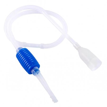 Desilator acvariu cu pompa, plastic, 1,7m, alb/albastru