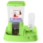 Hranitor automat caini/pisici 2in1, capacitate rezervor alimente 5L, plastic, 34 x 26,5 x 34,5cm, verde