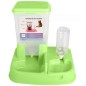 Hranitor automat caini/pisici 2in1, capacitate rezervor alimente 5L, plastic, 34 x 26,5 x 34,5cm, verde