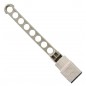 Uscator de rufe, 8 orificii pentru umerase, plastic, 33,8 x 5 cm, alb/gri Uscator de rufe, 8 orificii pentru umerase, plastic, 33,8 x 5 cm, alb/gri