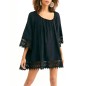 Rochie plaja, marime universala, poliester, 65 x 110 cm, negru Rochie plaja, marime universala, poliester, 65 x 110 cm, negru