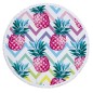 Prosop plaja rotund, model multicolor cu ananas, 150 cm