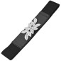 Curea eleganta, material elastic, catarama dubla, 70 x 6 x 0,3cm, negru Curea eleganta, material elastic, catarama dubla, 70 x 6 x 0,3cm, negru
